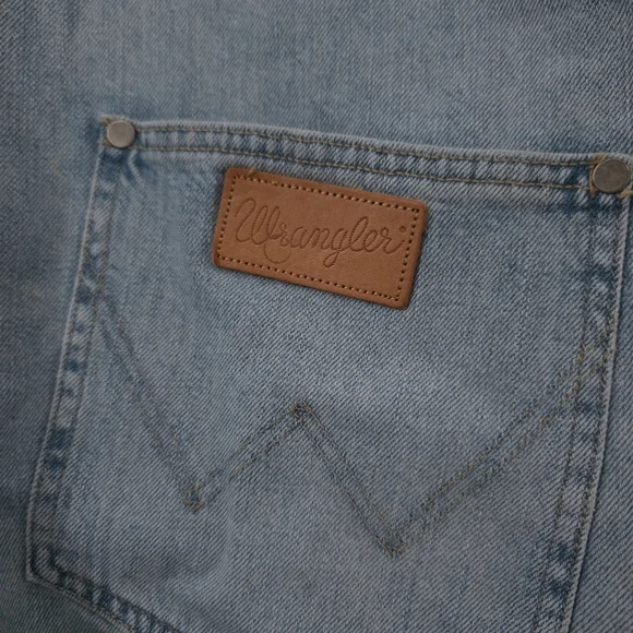 NWT Wrangler Bib Shorts Overalls XS Blue Jean W29QFH17J Tubble Blue Casual - Picture 8 of 15